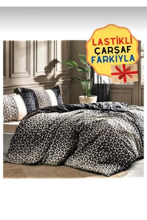 MNZ-Single Double (Elastic Sheets) غطاء القماش مجموعة نوك أسود ZYNNCFTD - Özdilek