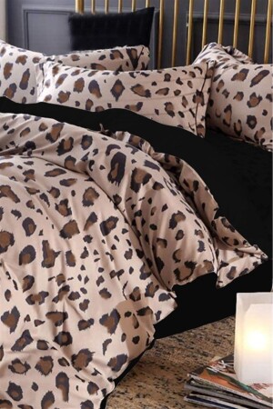 MNZ-Single Double Sided Leopard Duvet Cover Set مع ورق ملموسة AWCT-0214 - Always