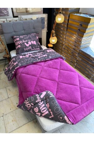 MNZ-Single Double Sided Welsoft Duvet و Pillowcase Fluffy Soft Quilt - Sudemhome