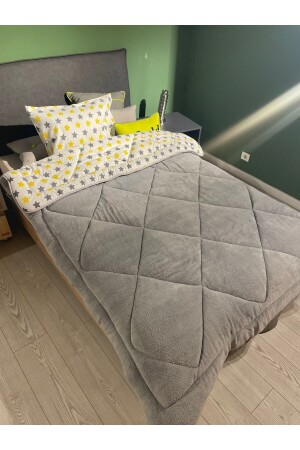 MNZ-Single Double Sided Welsoft Quilt الصفراء النجم الكبير - Violacasa
