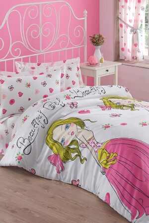 MNZ-Single Easy-Iron Duvet Cover Set فتاة جميلة بيضاء Ep-008699 - Enlora Home