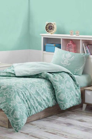 MNZ-Single Easy-Iron Duvet Cover Set صافي الماءالسباحر Ep-010201 - Enlora Home