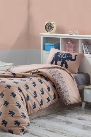 MNZ-Single Easy-Iron Duvet Cover Set الفيل الأزرق Ep-010261 - Enlora Home