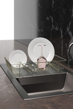 MNZ-SINGLE Layer DISHWASHER DISH RACK GOLD YELLOW KB095 11. NW. 001. 07 - Teknotel