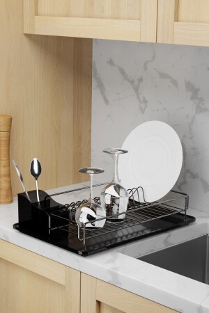 MNZ-SINGLE Layer PLATE RACK DUINER STAINLESS لامع أسود KB006 11 NW. 006. 18 - Tekno-tel
