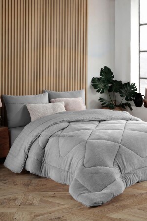 MNZ-Single Luxury Gray Wellsoft Duvet مضاعفة الجانب 155x215 - Formeya