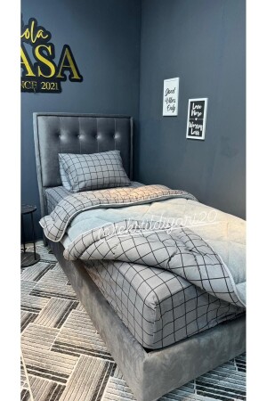 MNZ-Single Welsoft Pufidik Sleeping Set (مع ورق ملموسة) مربع مدخن - Violacasa