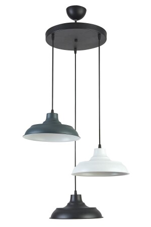 MNZ-Sinyor تصميم عصري مطعم مطبخ مطبخ أبيض أسود أنتراتيت لون 3 قطع شمعة SNYR3 - Modavize