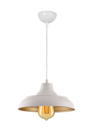 MNZ-Sinyor المعدن الحديث المنتهي الأبيض داخل الذهب مصباح العدوان الكافي - المطبخ واحد الشنادل TEKİLİSİNYOR - Fer Avize