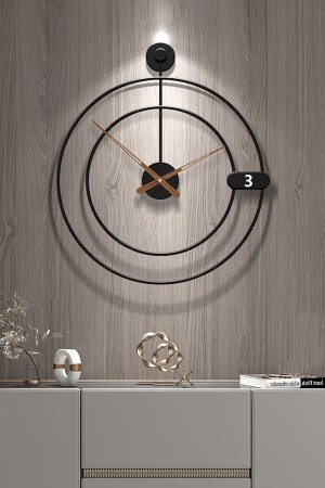 MNZ-Sirius خلال 60 سم السوداء ساعة جدارية أزياء حديثة AGA01072 - AGA KONSEPT