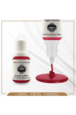 MNZ-S-iron مقياس دائم لون الشفاه Scarlett Coffee 12ml SRN-01SCRLT - S-İRON COSMETİC