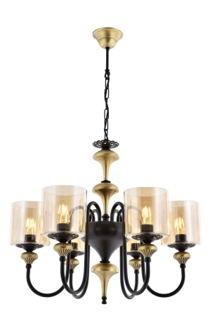 MNZ-Six-piece Black Candlelier A-461-6 - LADCO AYDINLATMA