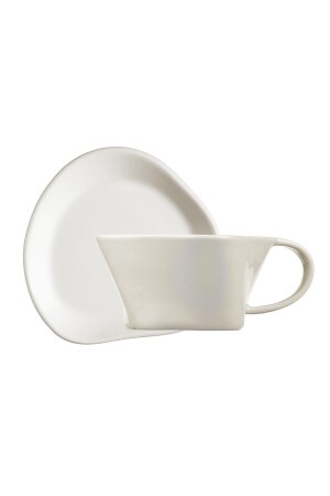 MNZ-Skallop 4 قطعة شاي كريم لـ 2 أشخاص SKL04CT0014 - Kütahya Porselen