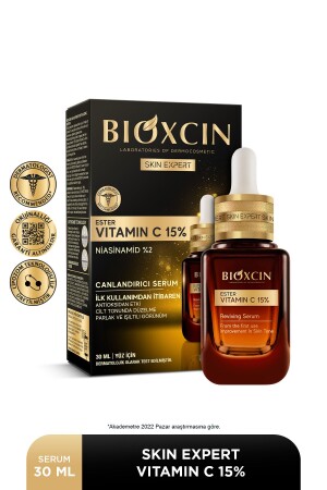 خبير الجلد من النظام التجاري (MNZ-Skin Expert Ester) فيتامين (C) 15% سيروم إحياء 30 مل 8680512632818 - Bioxcin