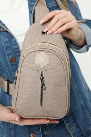 حقيبة الجسم المزق للنساء MNZ-Skinle Body Bag Cross Strap Mink كيس الكتف والخصر LVNS21BDYB001 - Luvenis