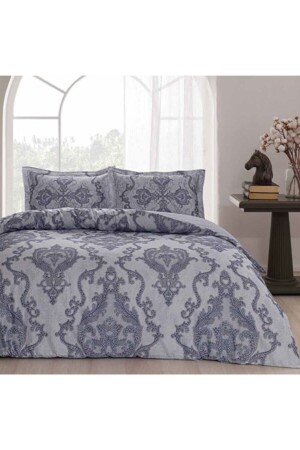 MNZ-Sleby Purple Cotton Satin Duvet Cover Set مزدوج 8682475070744 - Taç