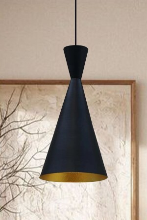 MNZ-Slim Black Metal Chandelier مطبخ غرفة المعيشة مقهى مكتب مكتب الهدية لمصباح اللومب المزدوج واحد BMM2027XXXX02 - Bamyum