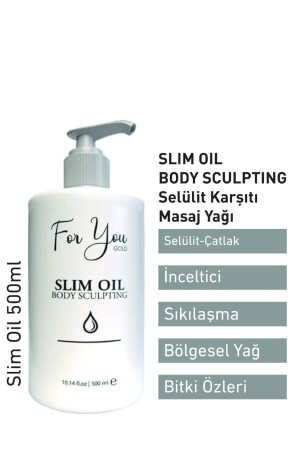 زيت MNZ-Slim Oil -- التثبيت -- زيت السيلوليت ضد التمدد 500 مل و 5 للاجهاز - For You Gold