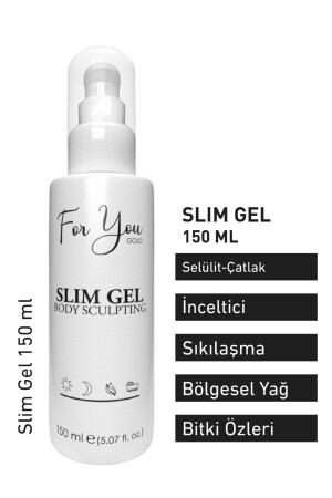 جيل MNZ-Slim Slimming - التميز-الحرق الدهني-المنطقة التنحير-المناهض للانتداد والكريم السيلوليت 150ml - For You Gold