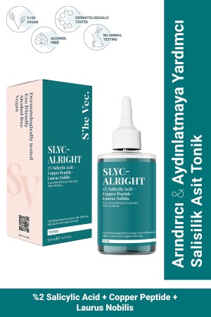 MNZ-SLYC-ALRIGHT حمض الساليسيليك تونيك للمساعدة في تنقية وتضيء - She Vec