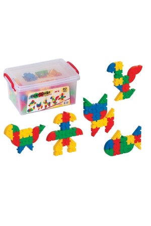 MNZ-Smart Blocks 80-piece تعليمي لغو مجموعة - مع صندوق التخزين smartblocks lego - DEDE