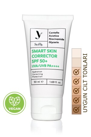 MNZ-Smart Skin Corrector SPF 50+ Uva/uvb Protection Repair لون كريم الشمس 50ml - So Fly
