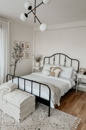 MNZ-Snow White Flounced - Cotton Vintage Hotel Series مجموعة غطاء غطاء مزدوج RHN7073xxx - RİTMOHOME