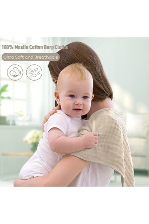 MNZ-Soft عضوي 100% القطن المسلين الكتف الملابس الفم العرق مسح 25x50 سم 6 قطع TBCAT001 - Tinybabyconcept