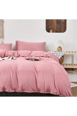 MNZ-Soft Dusty Rose Double Duvet Cover Set 200x220 100% كتن القطن تفاصيل نيوغولدنروز01453020 200. 18. 01. 0687153 - Sheri Home