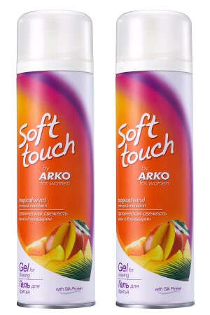 MNZ-Soft Touch ريح استوائية جيل الحلاقة للمرأة 2x200 مل - Arko