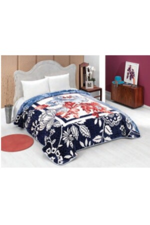 MNZ-Solana فاخرة بنك الملك الحجم غطاء 986 أزرق 220x240 &هم غطاء & غطاء السرير - Mink