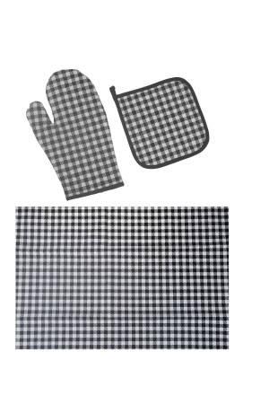 MNZ-Sole - 3 قطع مطبخ مجموعة سوداء مع طلاء 4177 - Bambum Home