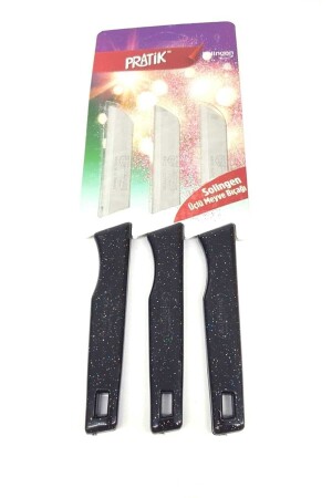 MNZ-Solingen Laser Serrated Fruit and Vegetable Knife مجموعة من 3 - Pratik