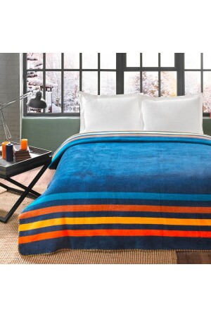 MNZ-Sonic Cotton Double Blanket Blue 000001500199874001 - Taç