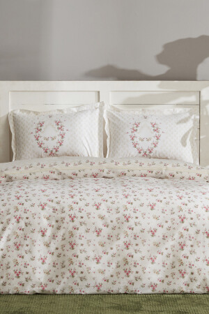 MNZ-Sonya Green 100% القطن مزدوج غطاء غطاء مجموعة 200. 17. 01. 0308 - Karaca Home