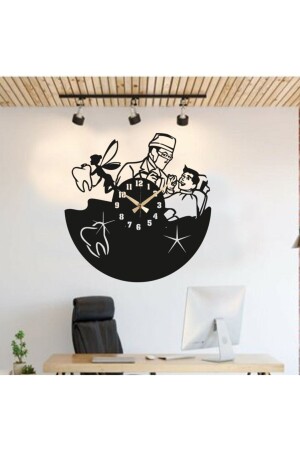 ساعة الجدار الخاصة من MNZ-Special Gift Clock للطبيب الأسنان ليزر القص HYLDİŞDOKTORSAAT - GİZEM SHOP