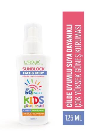 MNZ-SPF 50+ حماية ورعاية الأطفال كريم الشمس 125 مل حماية الشمس عالية 8431 - L'roux health & beauty