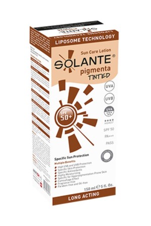 MNZ-SPF الأصلي 50+ بيجمنتا ملونة 150 مل 160920200152 - Solante