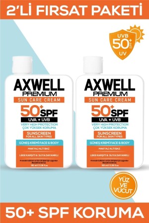 MNZ-SPF 50+ 2 قطع مجموعة الفرصة مضادة للدماء التريخ الحمراء الكبير الحماية من الشمس 100ml SUN0042 - AXWELL
