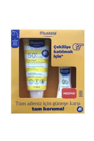 MNZ-Spf50+ عامل حماية عال جداً لشمس 200 مل + لون جسم هيدربيبي 100 مل - Mustela
