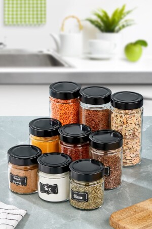 مجموعة من الـ MNZ-Spice Set 9 Piece Round Set مع غطاء معدني BRL-19151 - vipgross