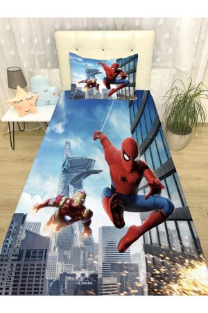 MNZ-Spider 22 غطاء السرير والوسادة المُقسمة evortu1240 - Evpanya