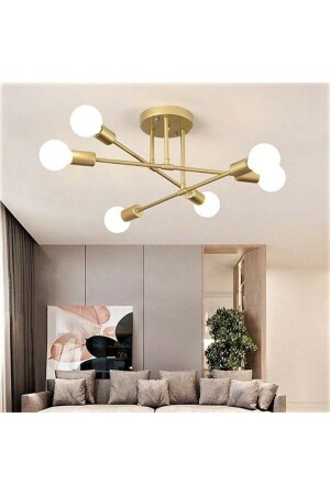 MNZ-Spider Cross رياضي حديثة طلاء حفلات تجميل القديم غرفة المعيشة - المطبخ - غرفة النوم 6 قطع شاندلي (بدون كتيبه) Börümcek - Fer Avize