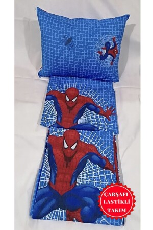 مجموعة غطاء من غطاء MNZ-Spiderman Duvet Set (صفحة مرنة 100x200) - Şahinhome