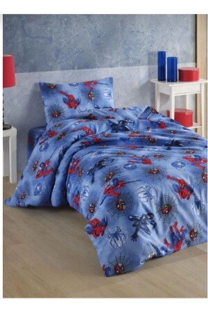 (MNZ-SPIDERMAN) غطاء شقراء أزرق واحد مع حزام - Home