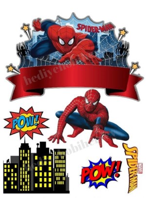 MNZ-Spiderman Paper- كيك صورة كيك طباعة كيك ورق الأرز كيك طباعة كيك - Hediyehobihersey