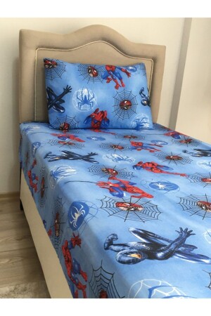 MNZ-Spiderman Woven Ranforce Fitted Sheet Set ORC-3795 - Garden Home