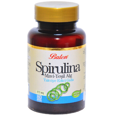 MNZ-Spirulina الطحالب الزرقاء الخضراء 80 كبسولة - Balen