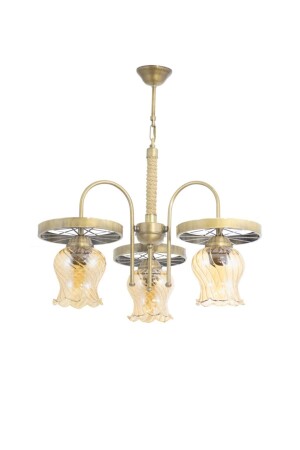 MNZ-Sport عصرية الروستيكية الراجعة ثلاثية النموذج عجلة عجلة مصباح معلق شمعة TEKER13TKR - Lambadar