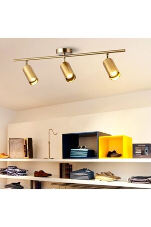 MNZ-Spoti تصميم عصري لون فينتاج (ضوء أبيض) نقطة LED صف مقهى - المطبخ 3-قطع الشنابل - Fer Avize